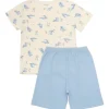 New kortermet pyjamas i bambus, Dusty Blue Pyjamaser Gutt