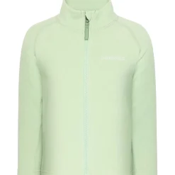 Outlet Monte 10 zip fleecegenser til barn, Light Green Fleece Barn