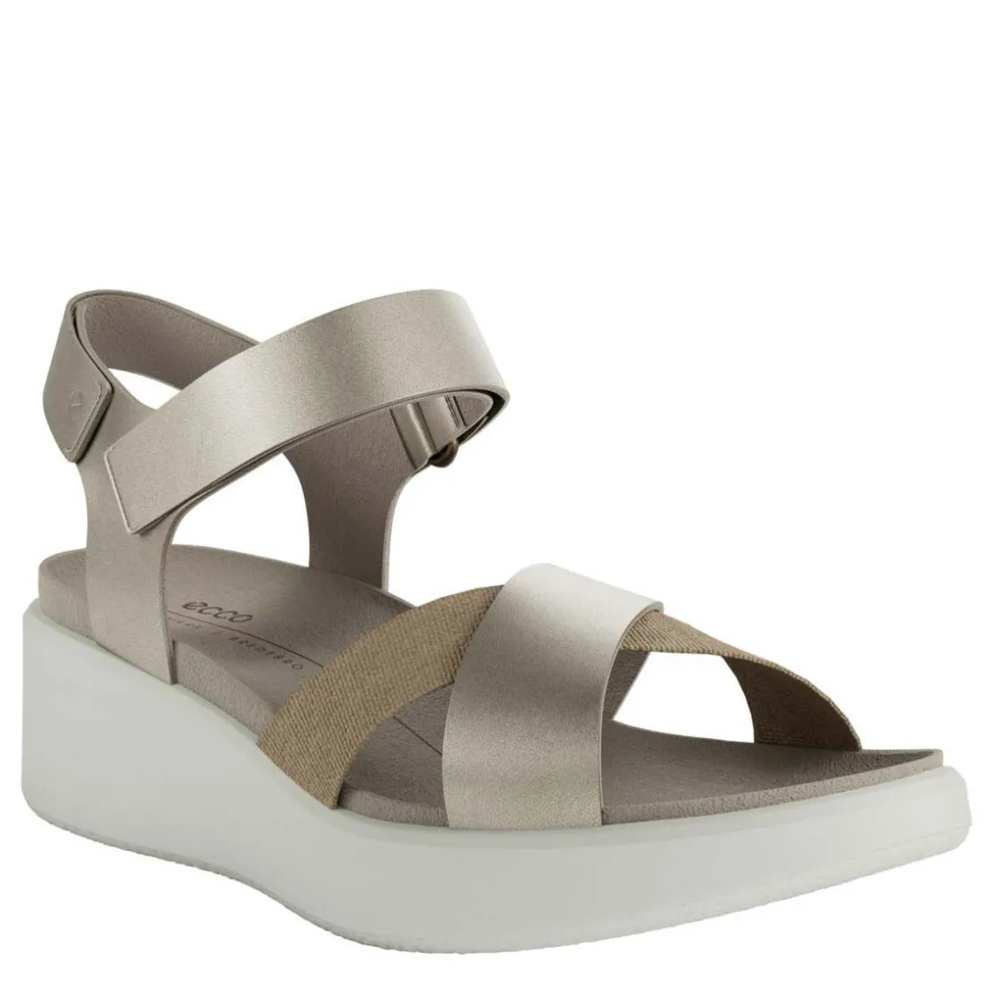 Online Flowt Wedge Lx sandaler til dame, pure white gold Sandaler Og Badesko