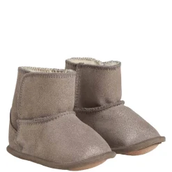 Clearance booties til baby m/glitter, chocolate chip Tøfler