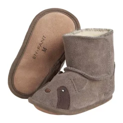 Fashion booties til baby m/dyr, chocolate chip Tøfler