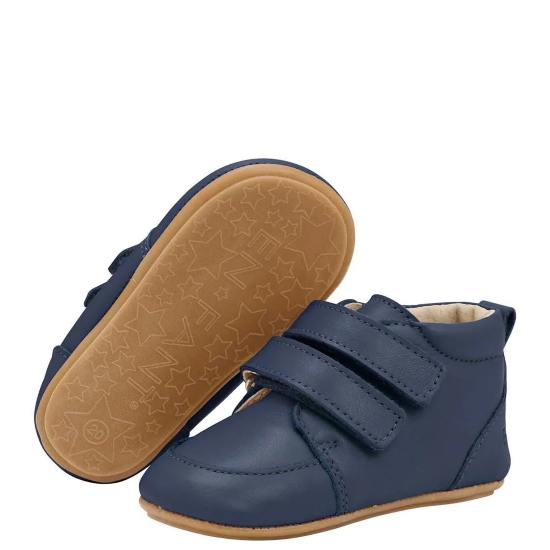 Fashion Prewalker i skinn til baby, Blue Night Tøfler