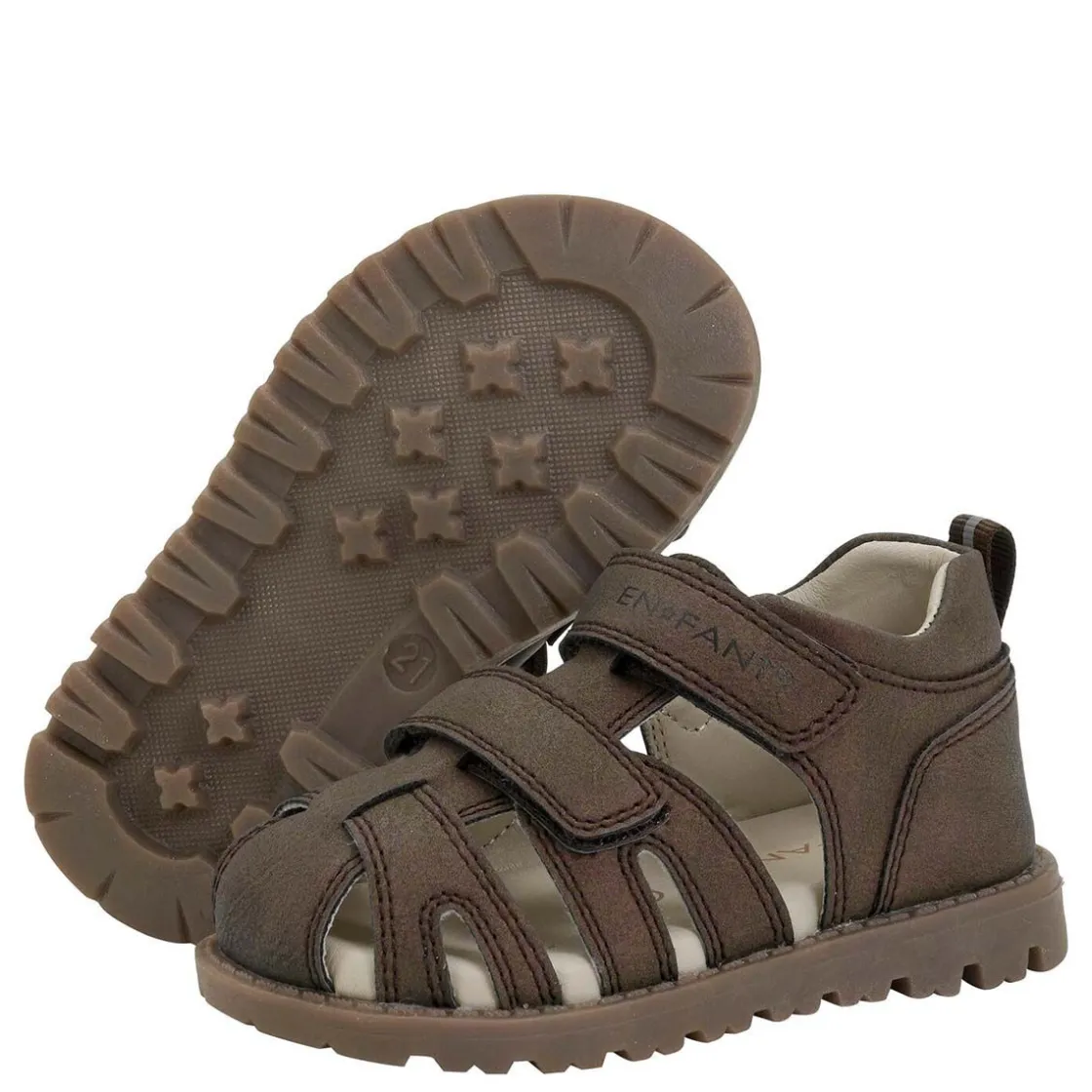 Online sandaler i skinn til småbarn, Chocolate Brown Sandaler Og Badesko