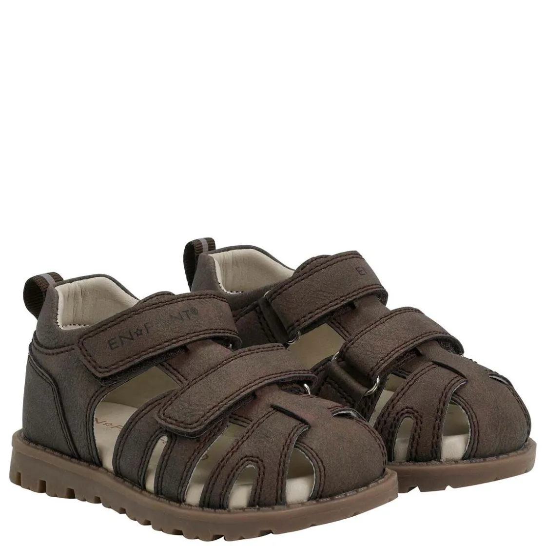 Online sandaler i skinn til småbarn, Chocolate Brown Sandaler Og Badesko