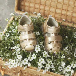 Fashion sandaler i skinn til småbarn, Champagne Beige Sandaler Og Badesko