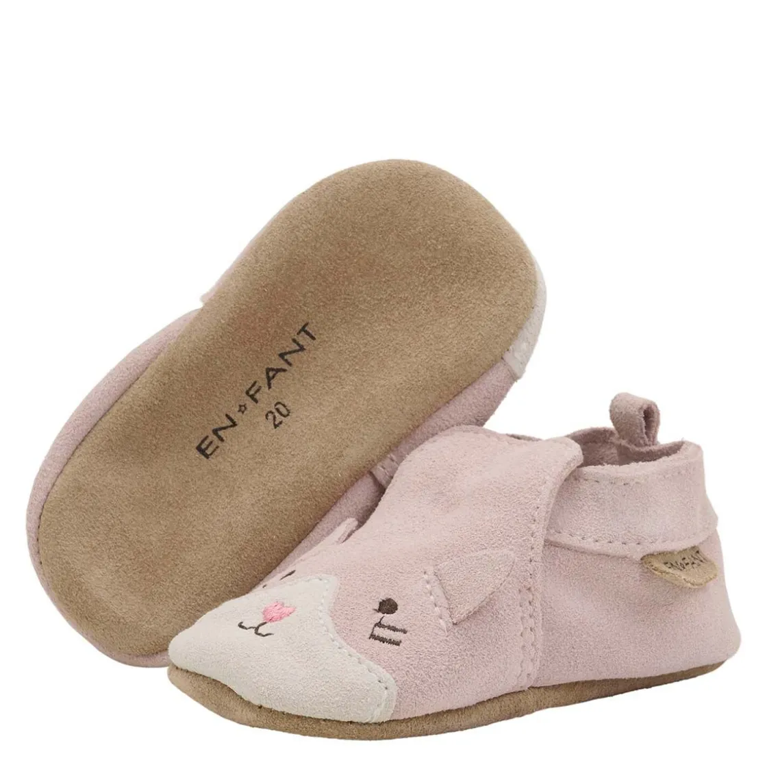 Clearance skinntøfler til baby, Sepia Rose Tøfler
