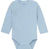 Online omslagsbody Mélange Rib, Blue Fog Melange Bodyer Baby Jente | Bodyer Baby Gutt