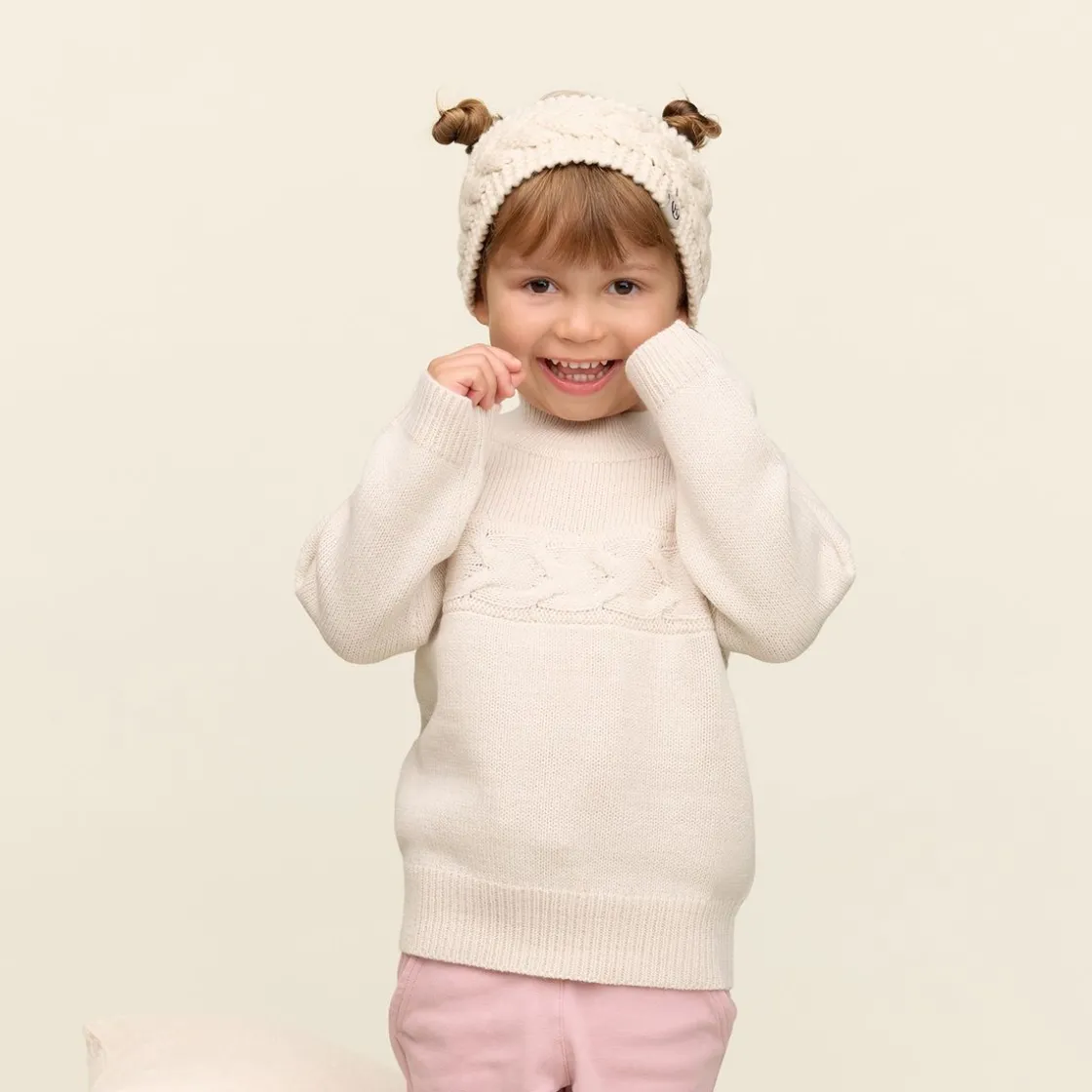 Clearance Leu ullgenser barn, Beige Melert Ullgensere 8-16 År | Ullgensere Jente 3-10 År