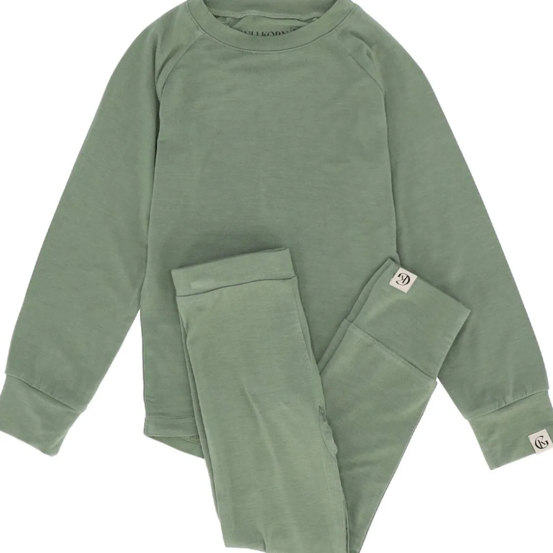 Discount og DressMyKid MOM undertøysett, sjøgrønn Superundertøy 8-16 År | Ull/bambus Til Voksen