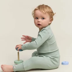 Sale Villvette bukse til baby, Grågrønn Bukser Baby Gutt