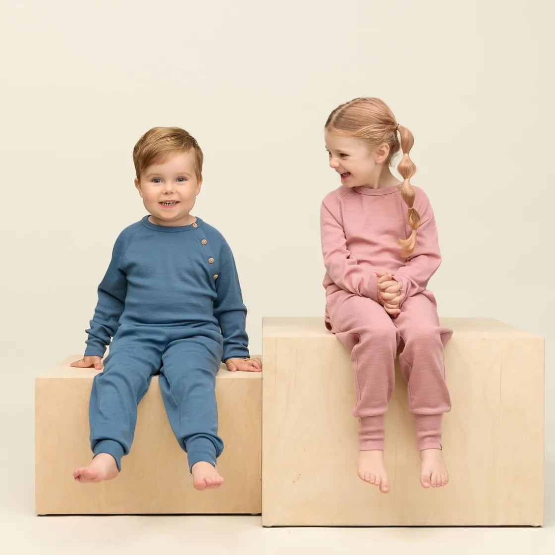 Outlet Villvette ullgenser til barn, Denimblå Ullgensere 8-16 År | Ullgensere Gutt 3-10 År