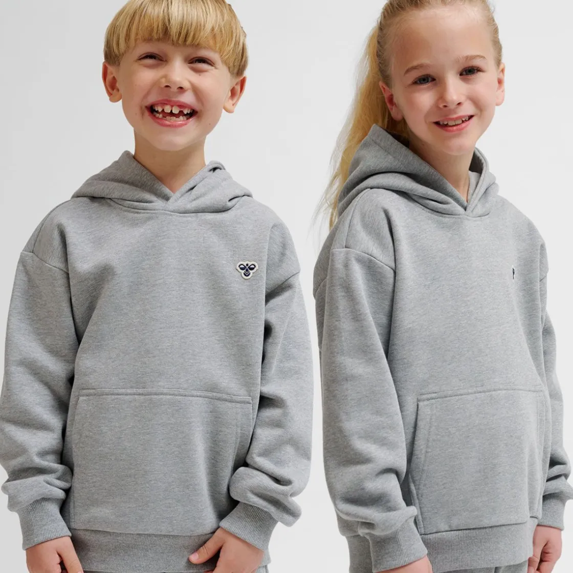 New Loose Bee hettegenser til barn, Grey Melange Gensere Jente 8-16 År | Gensere & Overdeler Gutt