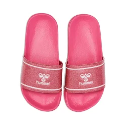 Clearance Hummel Pool Slide Glitter JR sandaler, Raspberry Sandaler Og Badesko