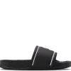 Online Hummel Pool Slide JR slippers til barn, Black/White Sandaler Og Badesko