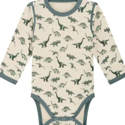 Discount Hust & Claire Badia body ull/bambus Dino, Jade Green Ullbody Og Ullgensere Baby | Ullbodyer Baby Gutt