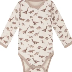 Online Hust & Claire Badia body ull/bambus Dino, Mocha Ullbody Og Ullgensere Baby | Ullbodyer Baby Gutt