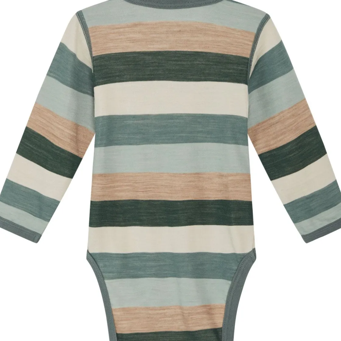 Best Hust & Claire Badia body ull/bambus striper, Jade Green Ullbody Og Ullgensere Baby | Ullbodyer Baby Gutt