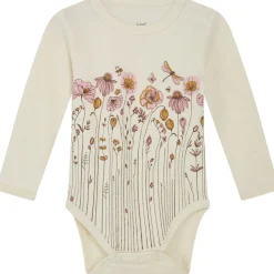 Online Hust & Claire Baloo body ull/bambus blomster, Ecru Ullbody Og Ullgensere Baby | Ullbodyer Baby Jente