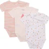 Outlet Hust & Claire Barba 3-pack kortermet body, white Kortermet Baby Jente | Bodyer Baby Jente