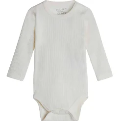 Clearance Hust & Claire Berry ribb body i ull, ecru Ullbody Og Ullgensere Baby | Bodyer Baby Jente