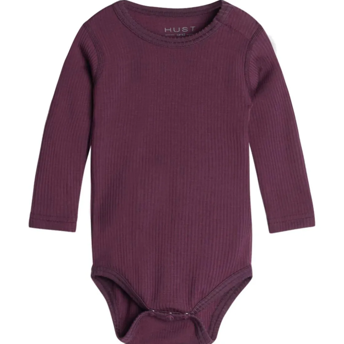 Fashion Hust & Claire Berry ribb body i ull/lyocell, plum wine Ullbody Og Ullgensere Baby | Ullbodyer Baby Jente