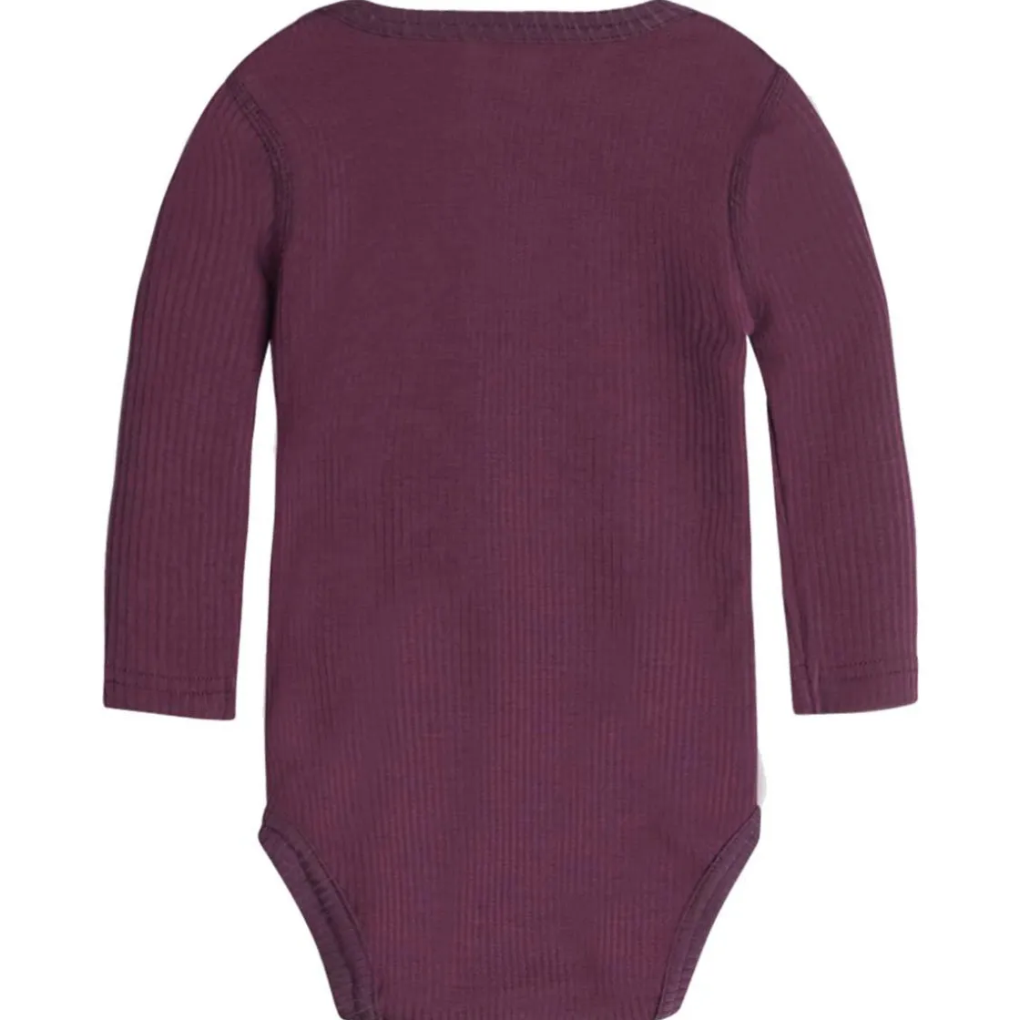 Fashion Hust & Claire Berry ribb body i ull/lyocell, plum wine Ullbody Og Ullgensere Baby | Ullbodyer Baby Jente