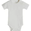Hot Hust & Claire Bet ribb kortermet body i ull, ecru Ullbody Og Ullgensere Baby | Ullbodyer Baby Jente