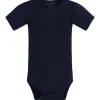 Fashion Hust & Claire Bet ribb kortermet body i ull, blues Ullbody Og Ullgensere Baby | Ullbodyer Baby Gutt