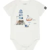 Discount Hust & Claire Bob kortermet body, ivory Kort | Kortermet Baby Gutt