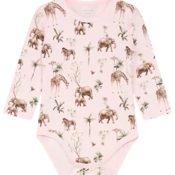 Outlet Hust & Claire body i bambus m/safari dyr, Rose morn Bodyer Baby Jente