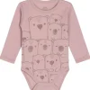 Hot Hust & Claire body i ull med bjørner, Shade rose Ullbody Og Ullgensere Baby | Ullbodyer Baby Jente