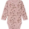 Hot Hust & Claire body i ull/bambus m/blomster, Shade rose Ullbody Og Ullgensere Baby | Ullbodyer Baby Jente