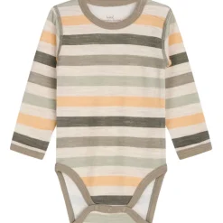 Hot Hust & Claire body i ull/bambus med striper, Khaki Ullbody Og Ullgensere Baby | Ullbodyer Baby Gutt
