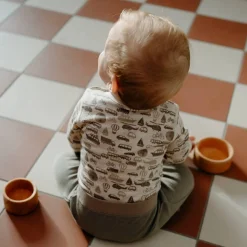 Clearance Hust & Claire body i ull/bambus m/kjøretøy, Wheat mel. Ullbody Og Ullgensere Baby | Ullbodyer Baby Gutt