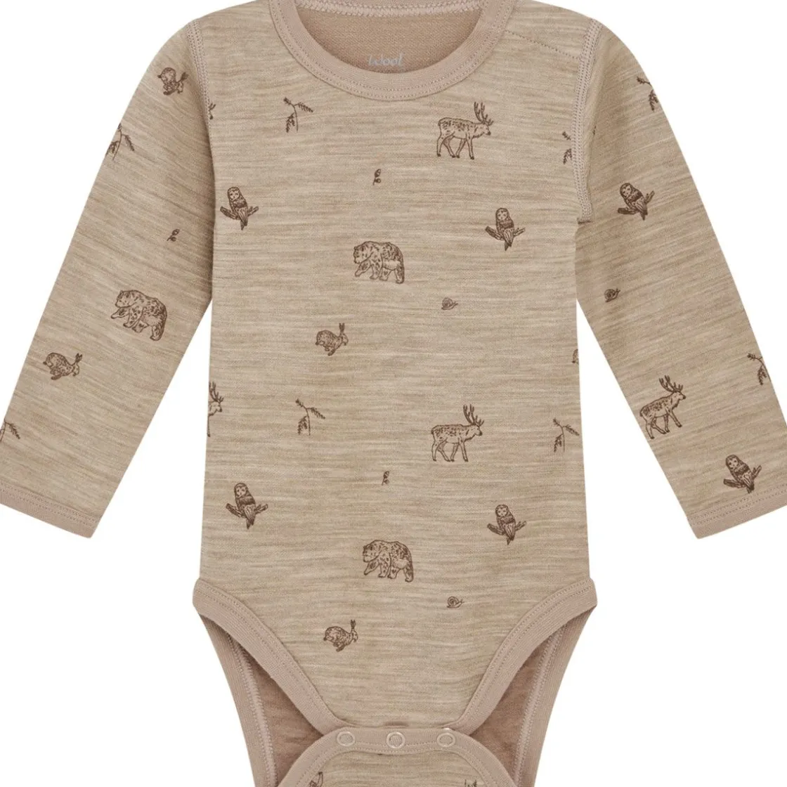 Best Hust & Claire body ull/bambus skogsdyr, Biscuit Melange Ullbody Og Ullgensere Baby | Ullbodyer Baby Jente