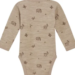 Best Hust & Claire body ull/bambus skogsdyr, Biscuit Melange Ullbody Og Ullgensere Baby | Ullbodyer Baby Jente
