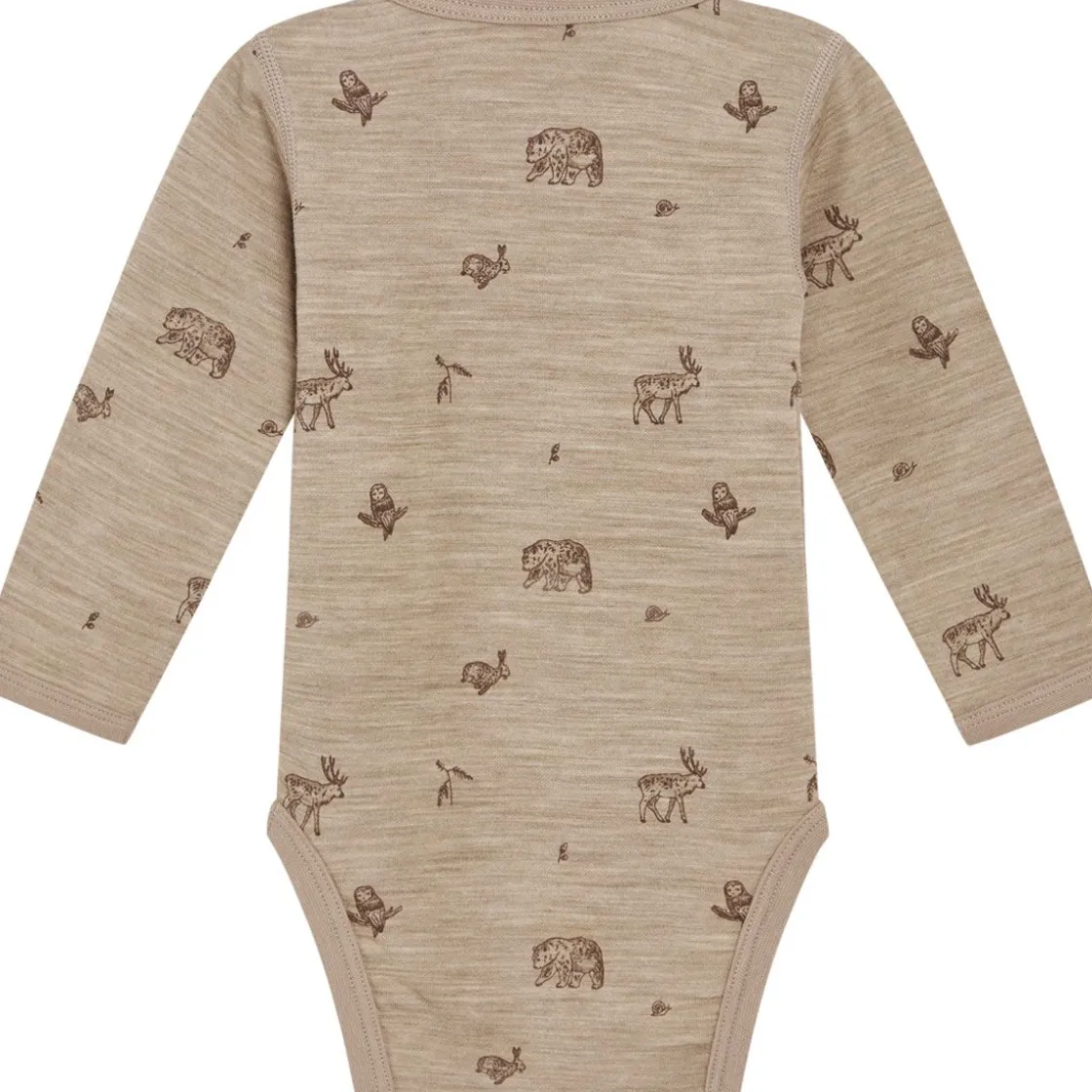 Best Hust & Claire body ull/bambus skogsdyr, Biscuit Melange Ullbody Og Ullgensere Baby | Ullbodyer Baby Jente