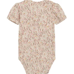 Sale Hust & Claire Bonni kortermet body i bambus, wheat mel. Kortermet Baby Jente