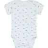 Outlet Hust & Claire Bue kortermet body i bambus, Water1 Kort | Kortermet Baby Gutt
