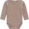 Outlet Hust & Claire Buller body med striper bambus, roots Bodyer Baby Jente | Bodyer Baby Gutt