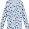 Outlet Hust & Claire Dino genser i ull/bambus, Cloud Blue Ullgensere 8-16 År | Ullgensere Gutt 3-10 År