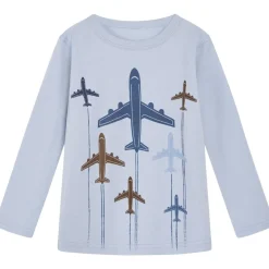 Fashion Hust & Claire genser i ull/bambus med fly, Cloud Blue Ullgensere Gutt 3-10 År | Ullbody Og Ullgensere Baby