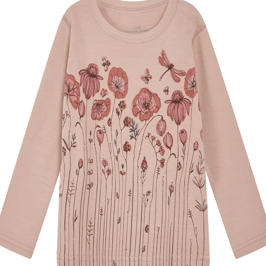 Fashion Hust & Claire genser i ull/bambus blomster, Rose Cloud Ullgensere Jente 3-10 År | Ullgensere Gutt 3-10 År