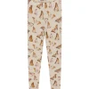 Clearance Hust & Claire leggings i ull/silke sommerfugler, wheat Ullbukser 8-16 År | Ullbukser Gutt 3-10 År
