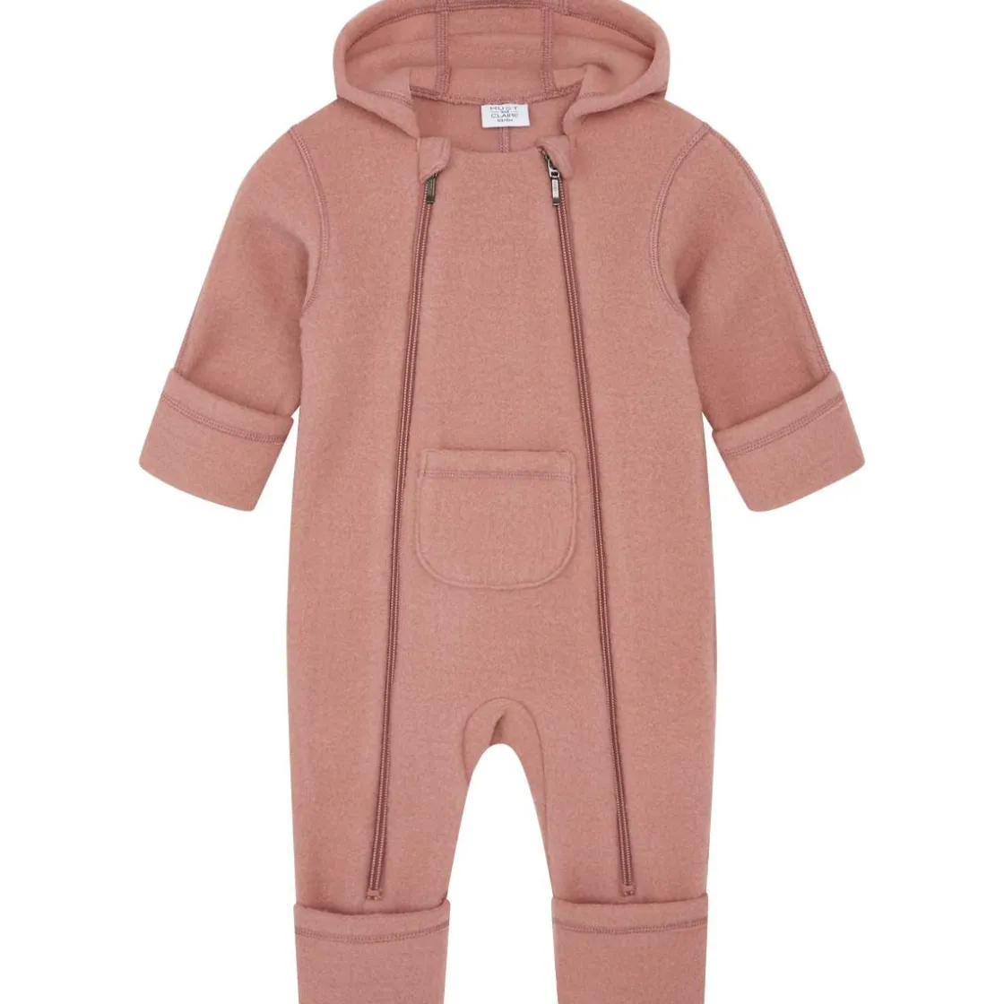 Fashion Hust & Claire Mexi ullfleecedress, ash rose Heldresser / Kjøredresser Baby | Heldresser & Pyjamaser Jente