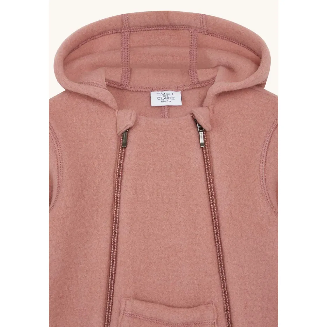 Fashion Hust & Claire Mexi ullfleecedress, ash rose Heldresser / Kjøredresser Baby | Heldresser & Pyjamaser Jente