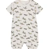 New Hust & Claire Milu kortermet romper, wheat melange Rompere Baby Gutt | Heldresser & Pyjamaser Gutt