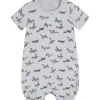 Fashion Hust & Claire Milu kortermet romper, iced aqua Rompere Baby Gutt | Heldresser & Pyjamaser Gutt
