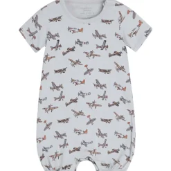 Fashion Hust & Claire Milu kortermet romper, iced aqua Rompere Baby Gutt | Heldresser & Pyjamaser Gutt