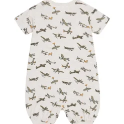 New Hust & Claire Milu kortermet romper, wheat melange Rompere Baby Gutt | Heldresser & Pyjamaser Gutt